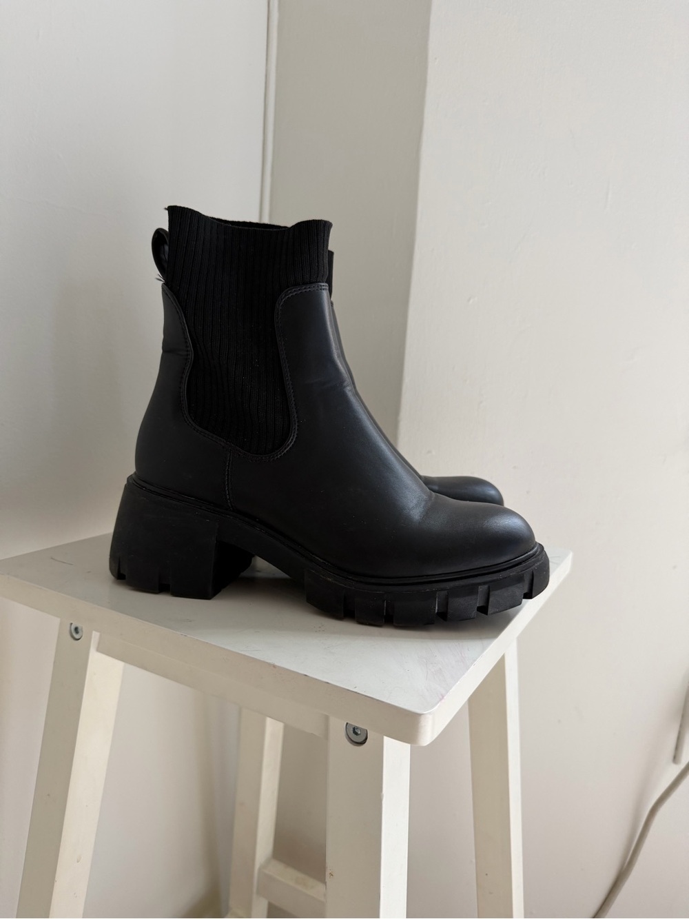 Steve Madden Black Chelsea Booties
